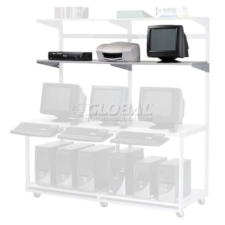 Global Industrial Additional 72inW x 18inD Shelf for LAN Workstation 752169